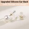 Silicone Earring Backs, 18K Gold Secure Locking Design for Studs, Hypoallergenic Replacement for Droopy Ears, No-Irritation Earring Backs for Men and Women(12 PCS)